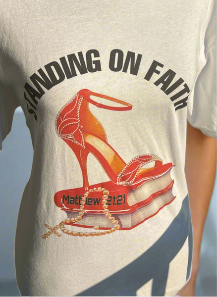 Standing on Faith White Tee